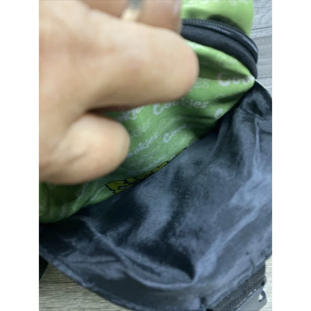 Cookies Rick & Morty Green/Black Small Crossbody Sling Bag Zip Pockets Strap